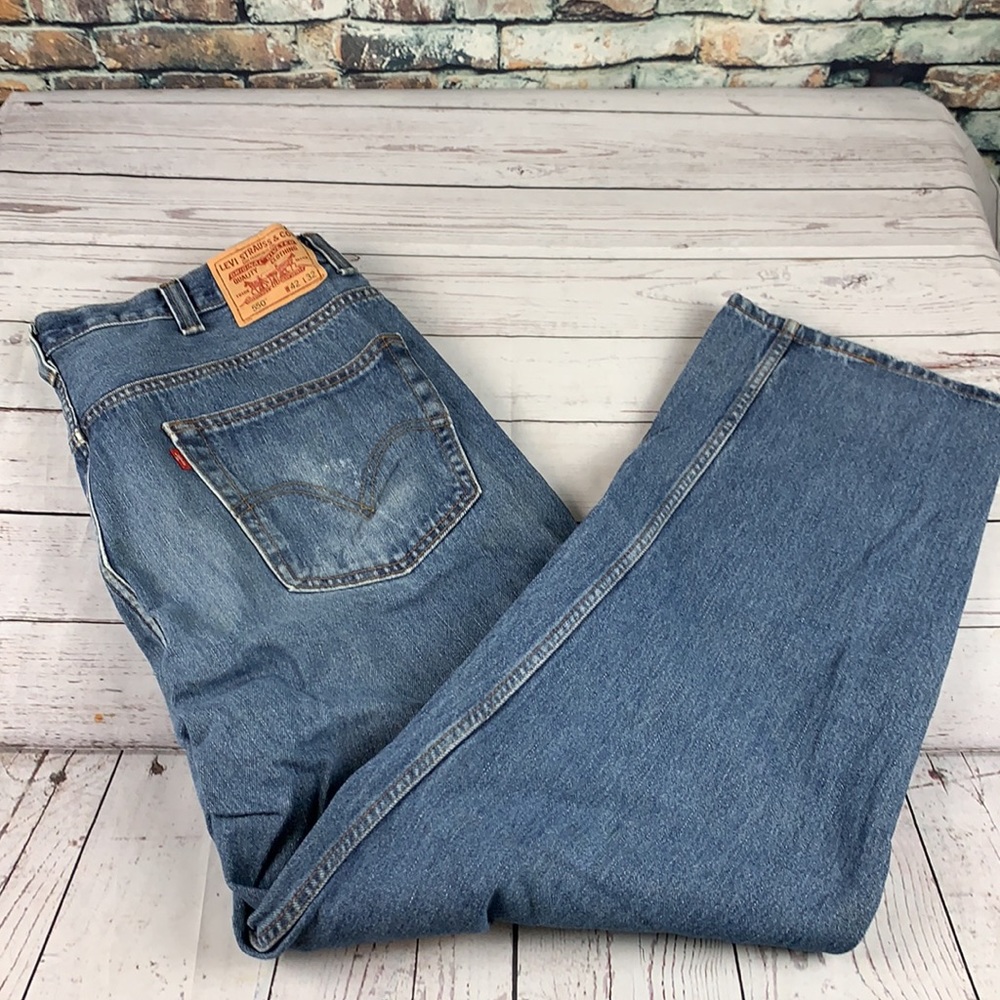 Levis "550" relaxed fit straight leg blue leans size 42 - Picture 11 of 13